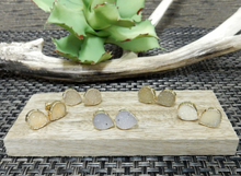 Load image into Gallery viewer, Druzy Teardrop Stud Earring