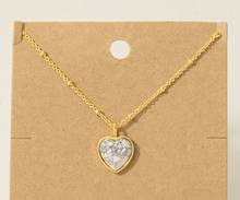 Load image into Gallery viewer, Marb-Heart Stone Necklace