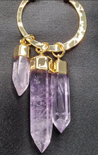 Load image into Gallery viewer, 3 Bar Amethyst Necklace - Gold