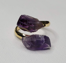Load image into Gallery viewer, Double-Amethyst Ring