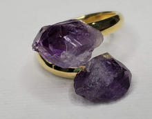 Load image into Gallery viewer, Double-Amethyst Ring