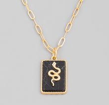 Load image into Gallery viewer, Stoney Snake Pendant Necklace
