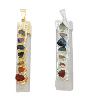 Load image into Gallery viewer, Chakra Selenite Healing Pendant