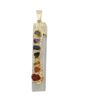 Load image into Gallery viewer, Chakra Selenite Healing Pendant