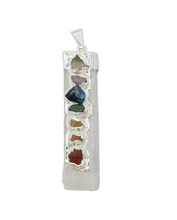Load image into Gallery viewer, Chakra Selenite Healing Pendant