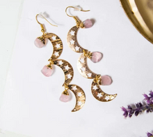 Load image into Gallery viewer, Tri-Luna Drop Earring
