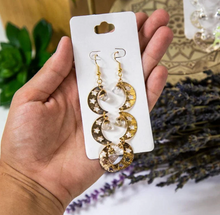 Load image into Gallery viewer, Tri-Luna Drop Earring
