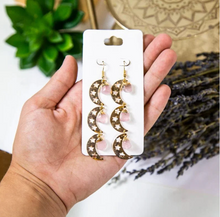 Load image into Gallery viewer, Tri-Luna Drop Earring

