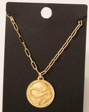 Load image into Gallery viewer, Slither Coin Pendant Necklace
