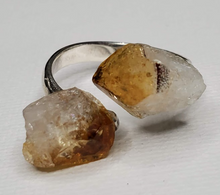 Load image into Gallery viewer, Double-Citrine Ring - Silver
