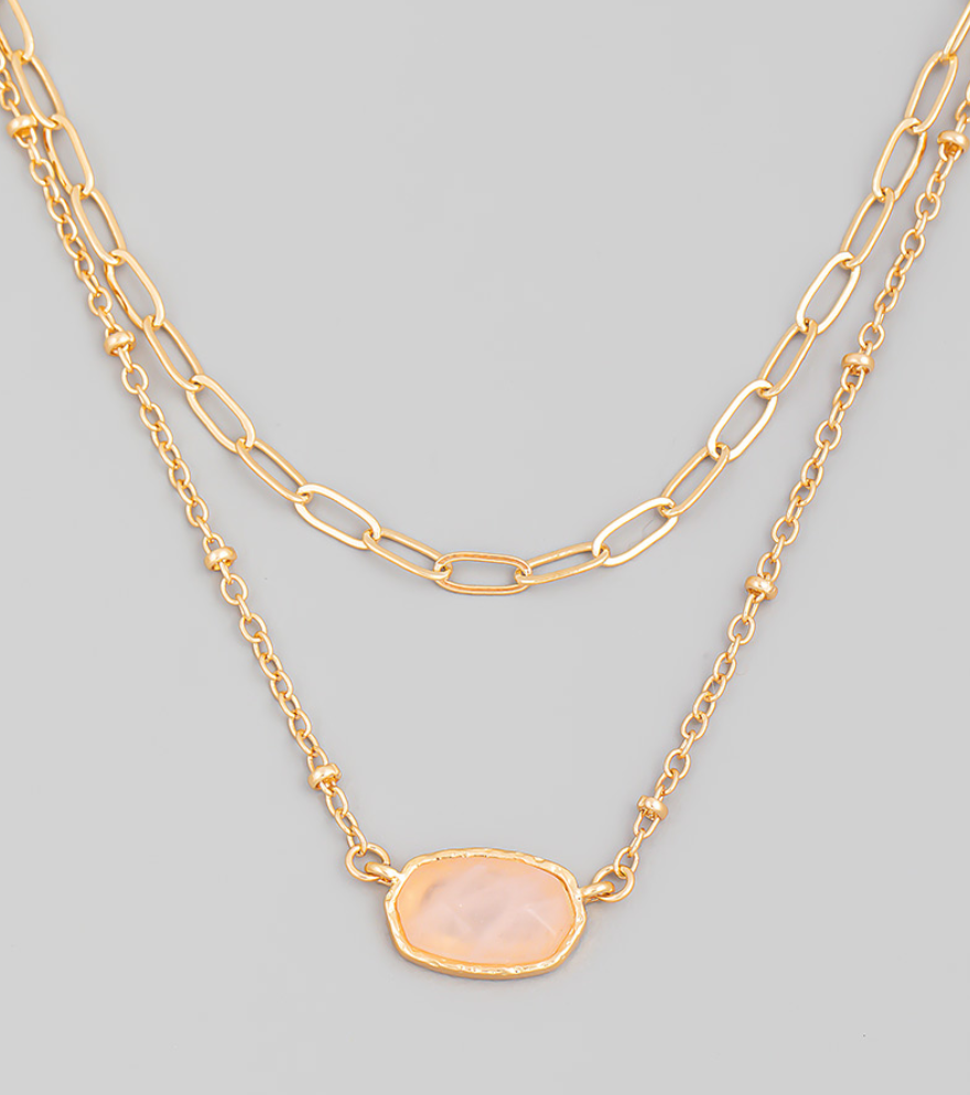 Oval Semi-Layered Necklace