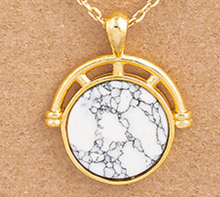 Load image into Gallery viewer, Stone Globe Pendant Necklace
