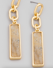 Load image into Gallery viewer, Rectangle Drop Earrings
