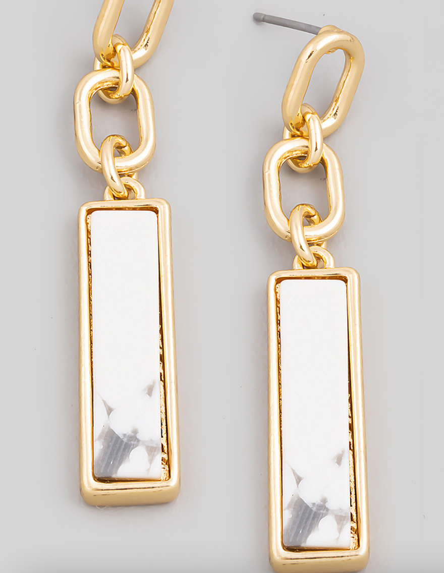 Rectangle Drop Earrings